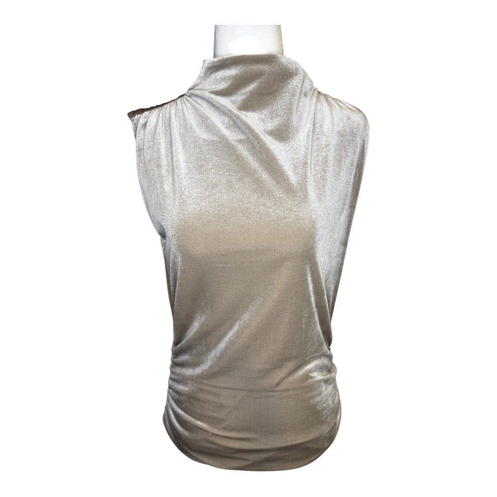 Melrose and‎ Market Sleeveless Mock Neck Shimmer Top Party Cocktail Small NWT